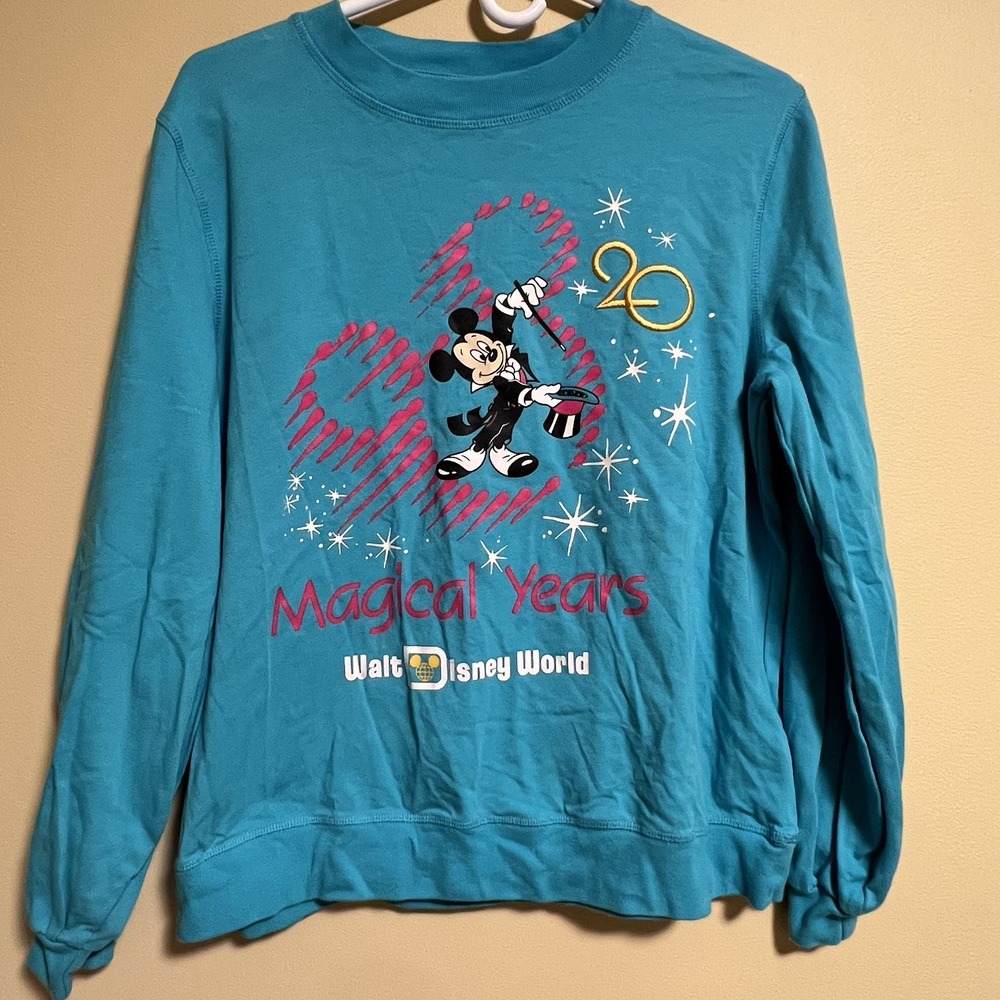 WALT DISNEY WORLD 20 MAGICAL YEARS Long Sleeves Shirt SIZE Medium